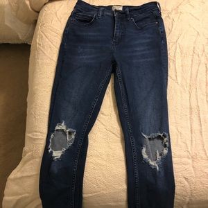 Free People Busted Knee Skinny Jeans